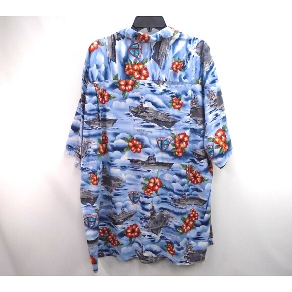 Vintage 90s Kalaheo Hawaiian Shirt Men's 3XL Pearl Harbor WWII Navy Made in USA - Picture 8 of 9